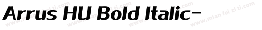 Arrus HU Bold Italic字体转换